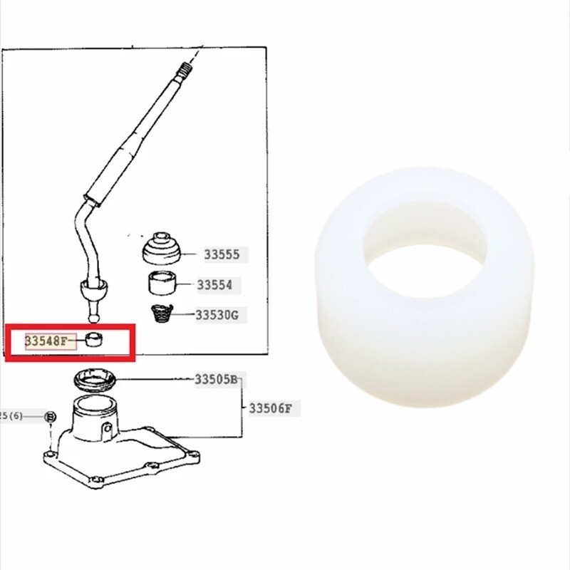 Shift Pivot Ball Cup Bush Tấm lót cao su tay áo cho Toyota Land Cruiser LC80 Prado