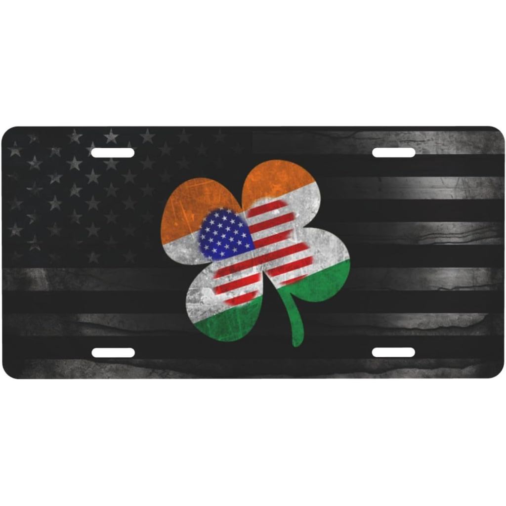 Cờ Mỹ Ireland Ireland Cờ Ireland Biển số nhôm phía trước Thích hợp Chơi ngoài trời 6 X 12 in
