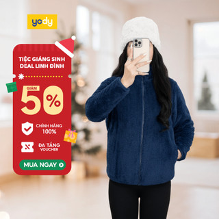  Áo khoác lông nữ YODY áo cào lông nữ gọn nhẹ tiện dụng giữ ấm SKN6048 