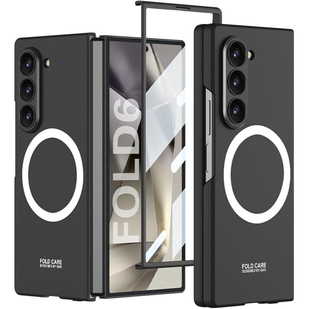 Ốp từ tính Ninki cho Samsung Galaxy Z Fold 6 có bảo vệ màn hình, Tương thích với MagSafe, Ốp lưng mỏ