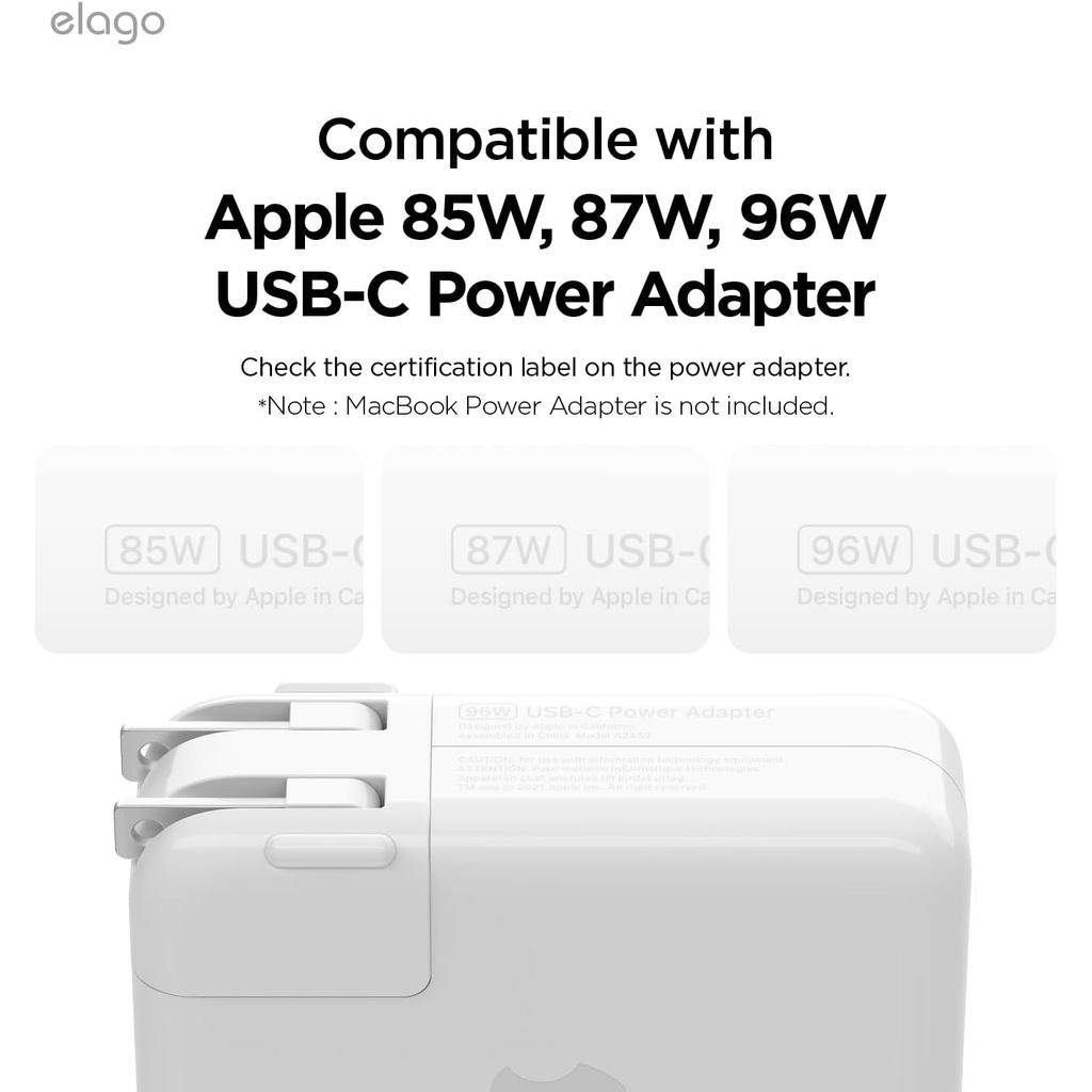 Ốp lưng quản lý cáp sạc elago, Bộ sắp xếp cuộn dây Tương thích với MacBook Pro 14 "M4 M3 M2 M1 2024 