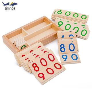 Simhoa 1-9000 Thẻ Số Mầm Non Đếm Nhận Thức Máy Trợ Giảng Đồ Chơi Trẻ Em