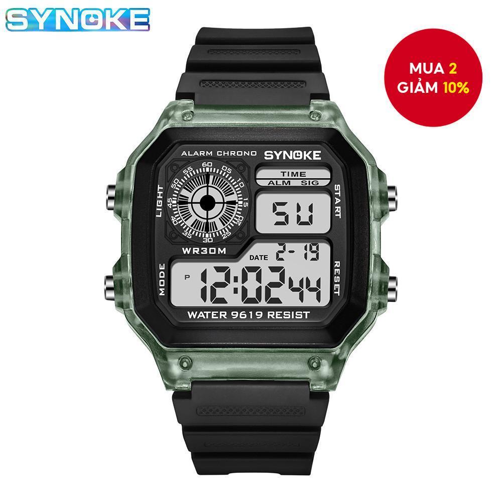 Đồng hồ kỹ thuật số SYNOKE Nam Thể thao Dạ quang Đa chức năng Chống nước Đồng hồ đeo tay nữ Đồng hồ điện tử Cặp đôi