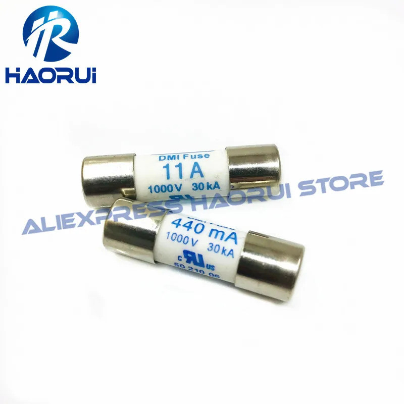 Cầu chì vạn năng 2 chiếc 5021006.0,44 440mA 10 * 35mm + 5021006.11 11A 1000V 30kA 10 * 38mm Thay thế
