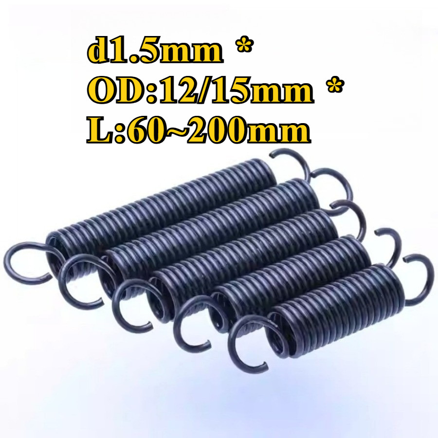 Lò xo kéo d = 1.5mm, OD12 / 15mm, L = 60 ~ 200mm [NBL]