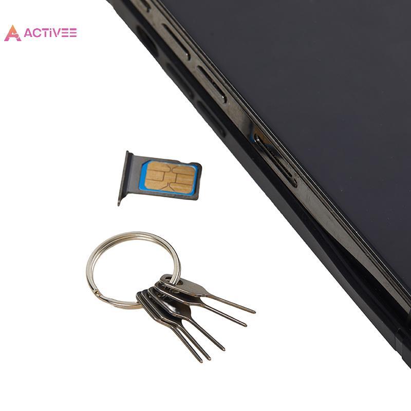 < Activee > 5 Cái / bộ Thẻ SIM Eject Pin Dụng Cụ Chìa Khóa Kim SIM Khay Đựng Thẻ Eject Pin Cho Điện 