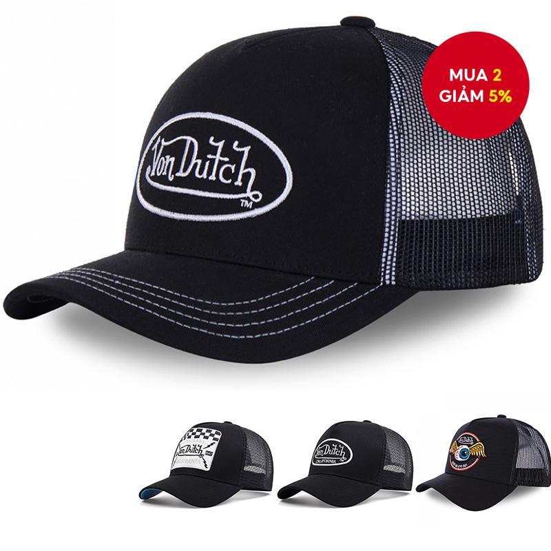 Mũ lưỡi trai Von Dutch cho mùa hè, mũ trucker nam nữ, mũ lưới VD.