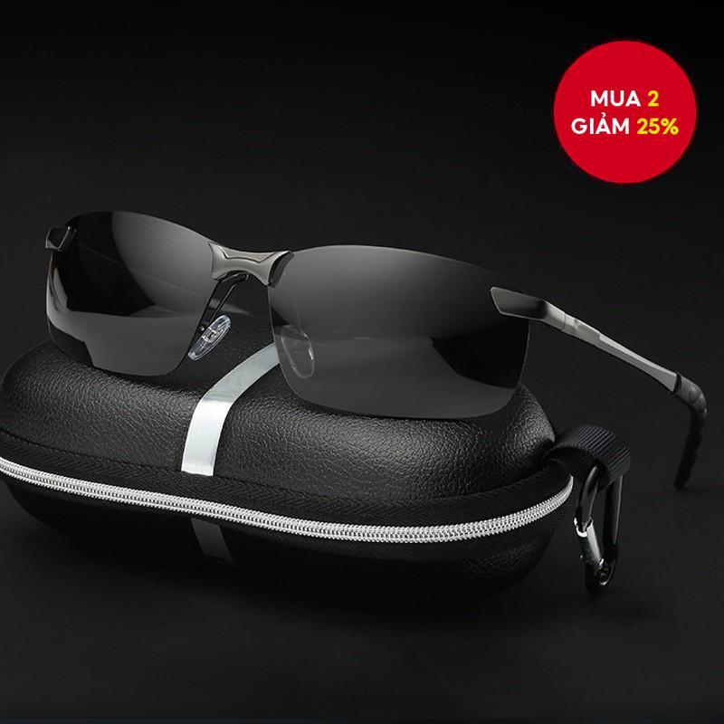 Kính râm Photochromic phân cực kim loại dành cho nam lái xe câu cá đêm