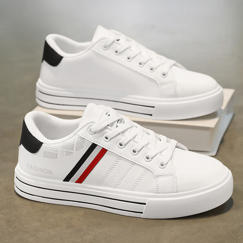 Men's Fashion Korean Style Flat Spring Leather Panel Shoes Casual Shoes