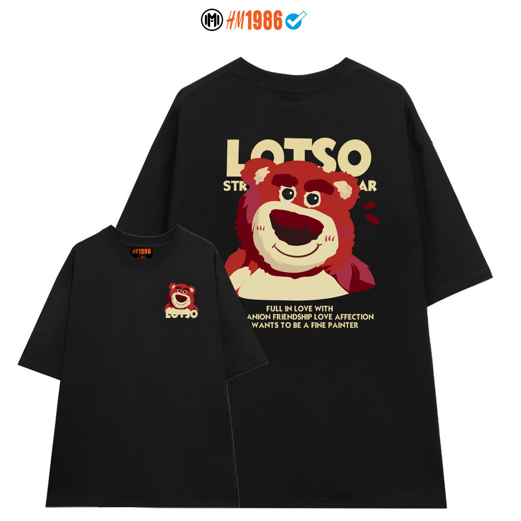 Áo thun gấu lotso form rộng HM1986 chất vải cotton in graphic G105