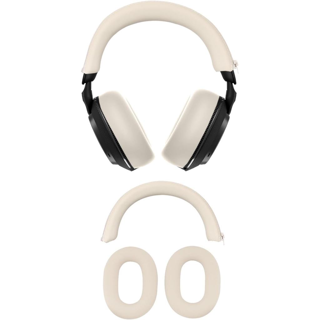 OFF-WHITE [2 Bộ] Dành cho Vỏ bọc Bowers & Wilkins Px7 S3, Vỏ bảo vệ silicon NOUKAJU, Phụ kiện tai ng