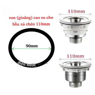 2 cái Ron (gioăng) cao su thay thế cho bầu xả hộc xả chậu rửa chén INOX