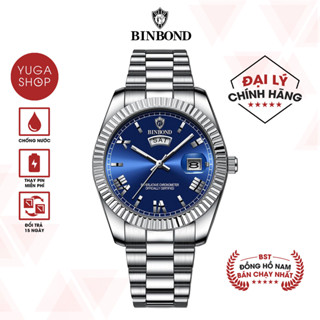  Đồng Hồ Nam BINBOND I26 Thanh Lịch Chống Nước 3ATM Dây Thép Không Gỉ 