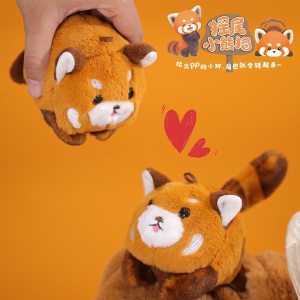 mini teddy bears sleeping teddy bears Dây Rút Đuôi Wagging Gấu Trúc Nhỏ Happy Jill Cat Little Pig Po