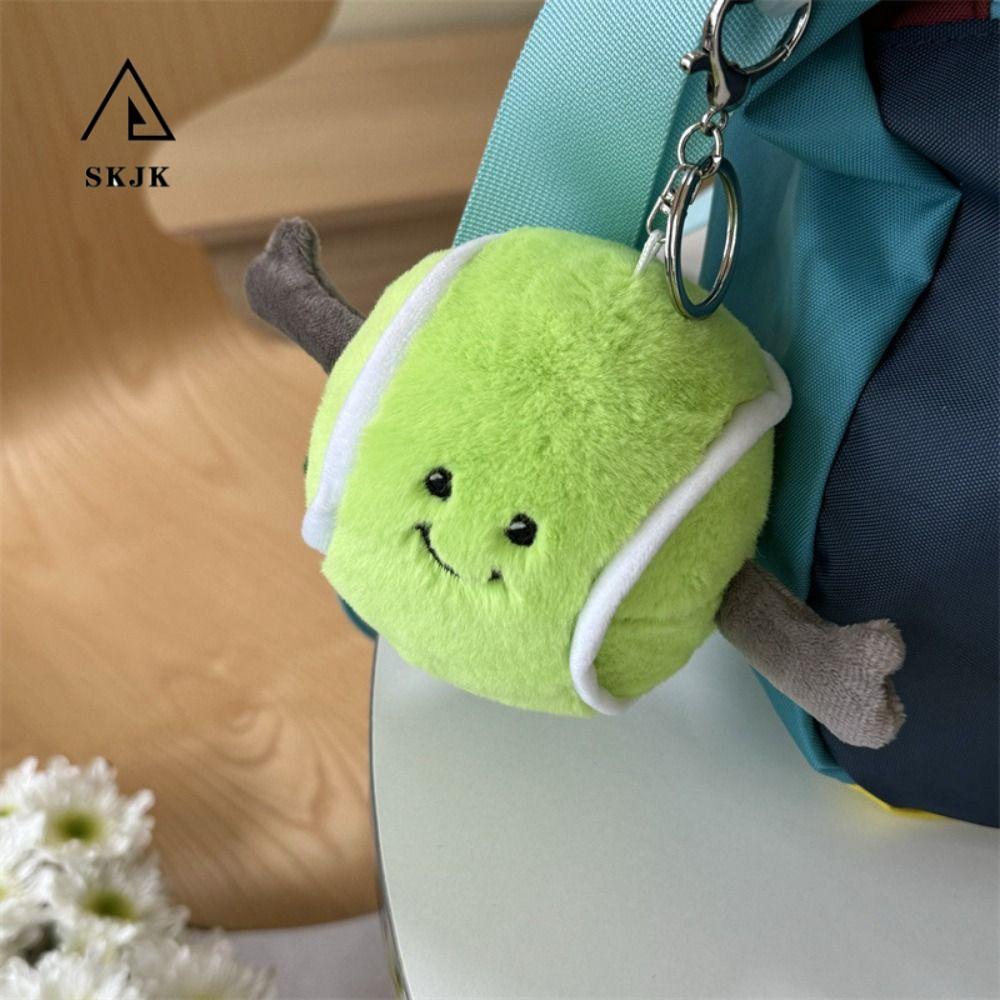 Mặt dây chuyền túi SKJK Jellycat, Móc khóa sang trọng bóng rổ bóng đá bóng chày, Bóng chuyền sáng tạ