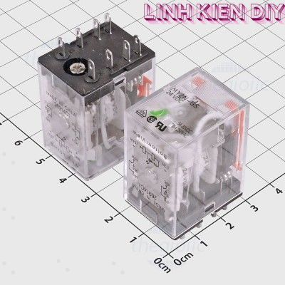 MY2N-GS-DC24 Rơ Le Trung Gian 24VDC 5A DPDT 8 Chân Linh Kiện DIY