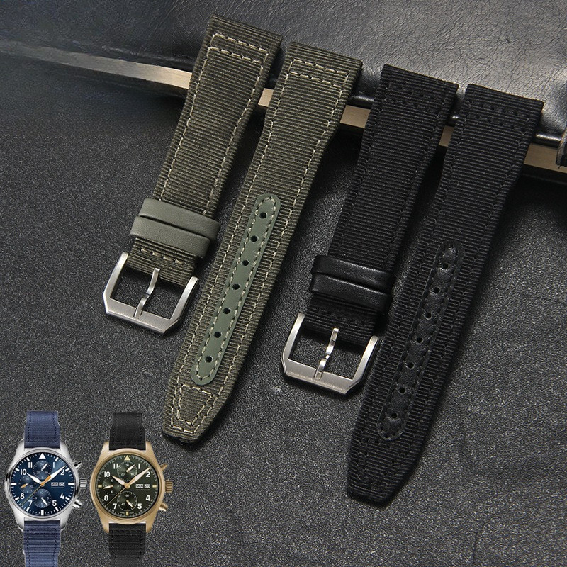Thích hợp cho IWC Pilot Spades A Mark Eighteen Spitfire Fighter Dây đeo đồng hồ Nylon 20mm 21mm 22mm