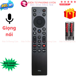 Remote điều khiển tivi TCL Mã 18 Giọng Nói, điều khiển TV TCL 43S5K - Tặng kèm pin - ĐT Phương Uyên