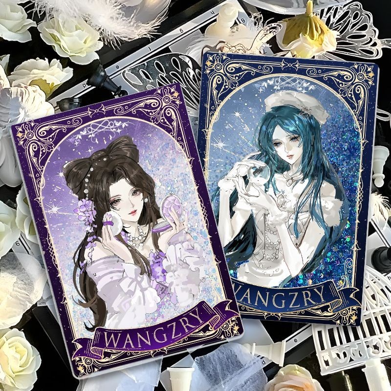 Simei Hàng Hóa Acrylic Long Lanh Mahjong Diaochan Xishi Wang Zhaojun Yang Yuhuan Liu Mahjong Gạch Na