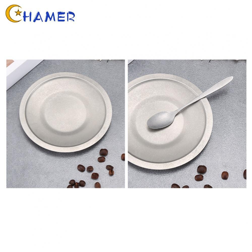 【CHAMER】Stainless Steel Cup Vintage Style Design 304 Stainless Steel Saucer Included【HomeLiving】