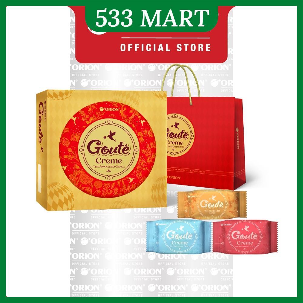 Bánh Goute mix 3 vị hộp thiếc 439.2g (22 gói) (kèm túi giấy)