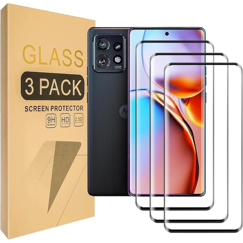 (3 Gói) Tương thích với kính cường lực bảo vệ màn hình Motorola Edge Plus 2023, thân thiện với vỏ [Đ