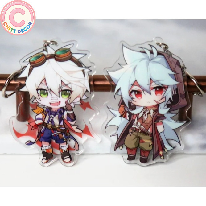 Bennett and Razor Keychains - Genshin Impact Arcylic Charms