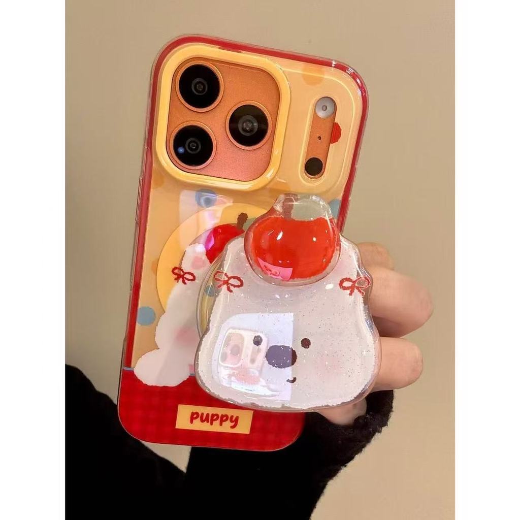 Đầu kẻ sọc sáng tạo vui nhộn Top West Highland Từ tính Thích hợp cho vỏ điện thoại ihone17promax16p