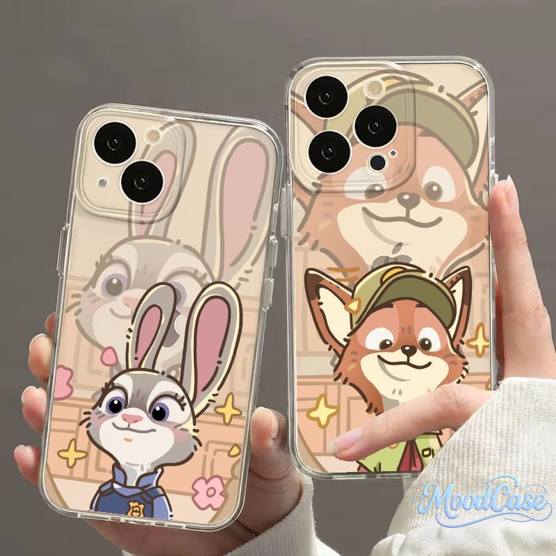 Ốp Lưng Cho Samsung A36 A16 A56 A26 A06 A05 A15 A13 A04s A05s A04 A12 Bìa cặp đôi cáo thỏ dễ thương