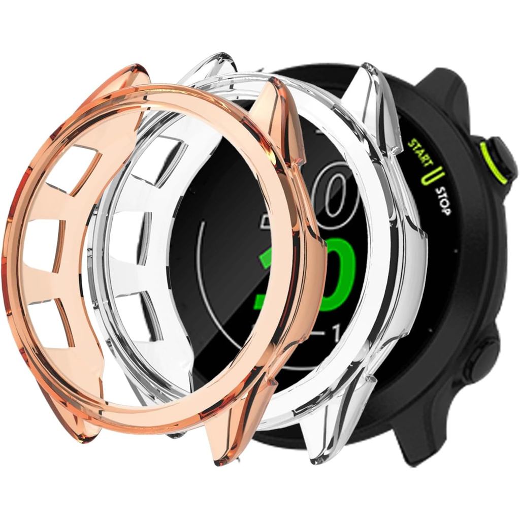 (2 Gói) Dành Cho Đồng Hồ Chạy Bộ Garmin Forerunner 55 / 158 GPS, Mềm Mềm Mại Mềm Mại TPU Mỏng Nhẹ Ốp