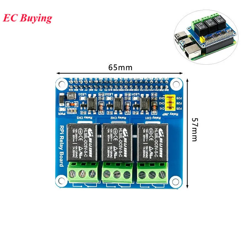 EC buying Cho Raspberry Pi Power Relay Board Mô-đun mở rộng Tấm chắn hỗ trợ RPi A + / B + / 2 B / 3 