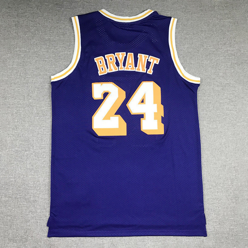 Áo thun mùa hè Lakers No. 1 24 Nhãn vàng tím cổ điển Kobe Lakers