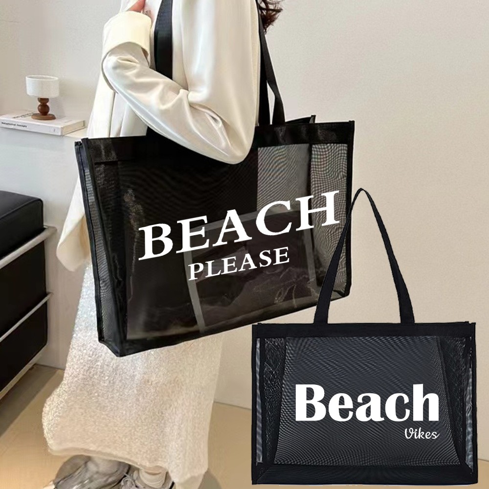 Tote Bags Women Wallets Travel Storage Bags Handbag Organizer Grid Package Beach Printing Series