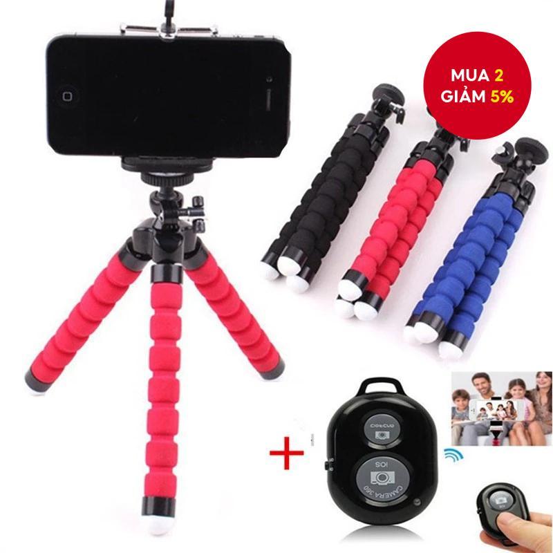Giá đỡ điện thoại tự sướng gập gọn với điều khiển từ xa - Tripod Octopus cầm tay ổn định cho ngoài t