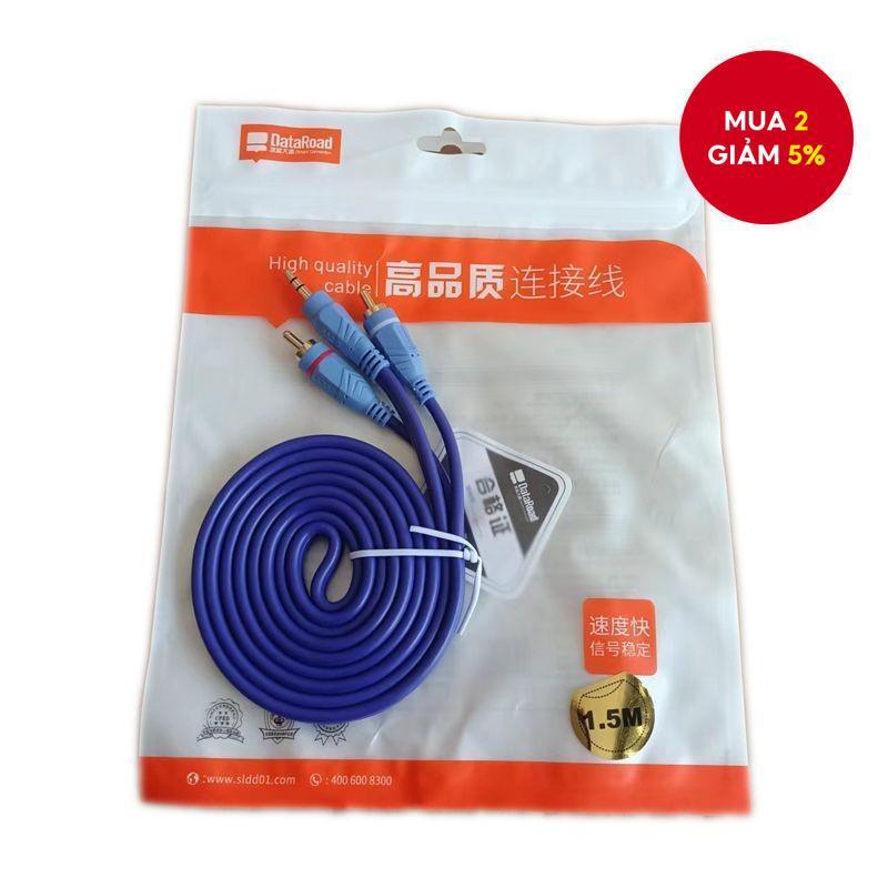 3.5 Turn Double Lotus Head One-in-two Audio Cable Single Crystal Copper Phone Audio Cable 1.5 Meter 