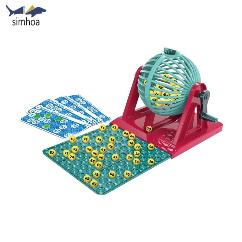 Simhoa Bingo Bộ Trò Chơi Họ Bingo Lotto Trò Chơi Tay Quay Bingo Bóng Có Lồng Bingo Bộ Cho Thanh Ngày