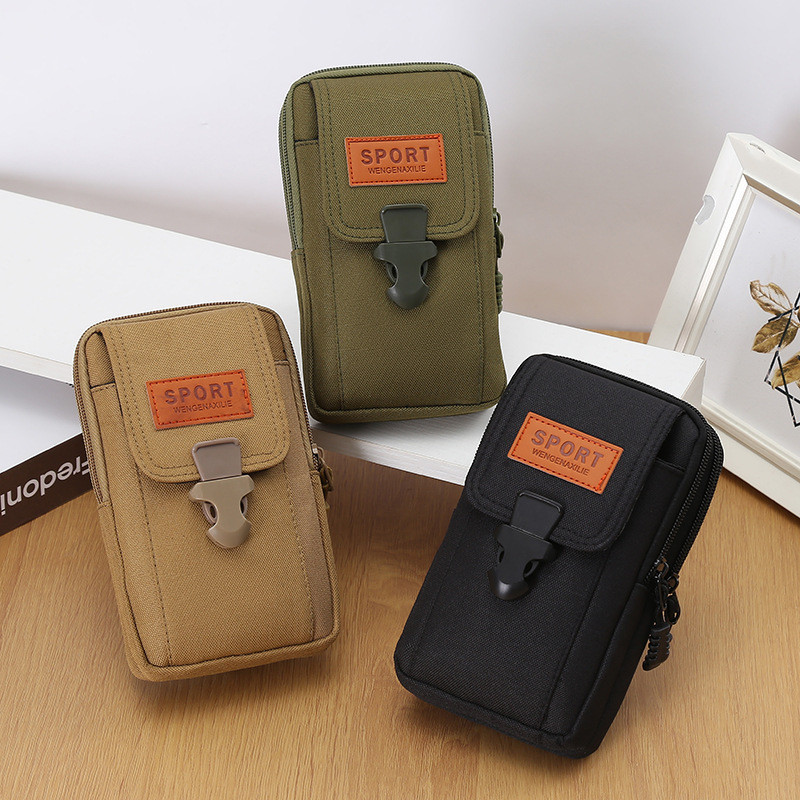 Túi Đeo Hông Thắt Lưng Nam Đựng Điện Thoại Phụ Kiện Vải Canvas Bền Đẹp Chống Thấm Chống Xước