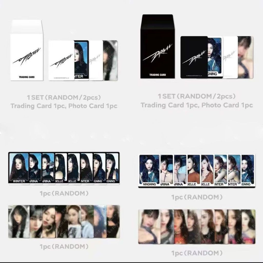 Aespa cha drama flash thẻ ngẫu nhiên drama thẻ ngẫu nhiên một gói 2 cái hoàn toàn mới