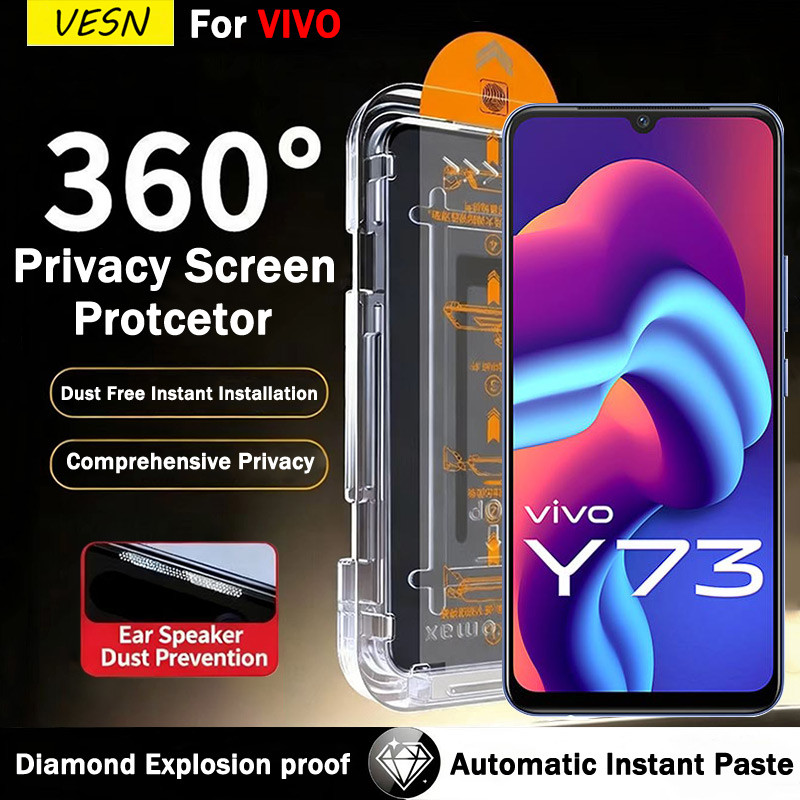 Dễ dàng cài Kính cường lực chống nhìn trộm Cho VIVO Y97 Y95 Y93 Y91 Y76s Y75 Y73 Y72 Y55 Y53s Y52a Y