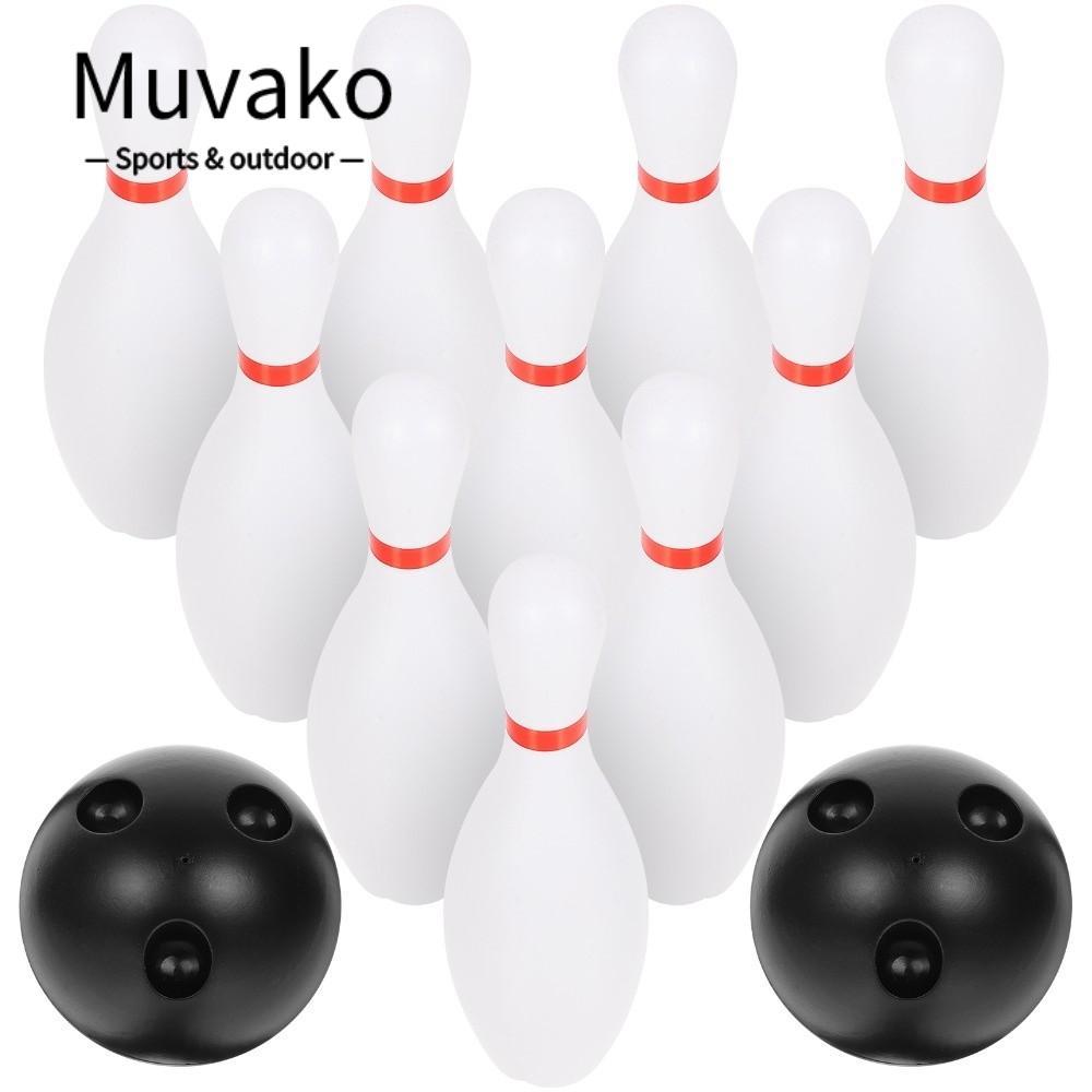 Muvako Bộ đồ chơi bowling MUVAKO, Trò chơi bowling bằng nhựa vui nhộn, Bộ bowling màu Đồ chơi tương 
