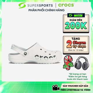  Giày Clog Unisex Crocs Baya - Trắng - 10126-100 ADS01 LS100 B000 