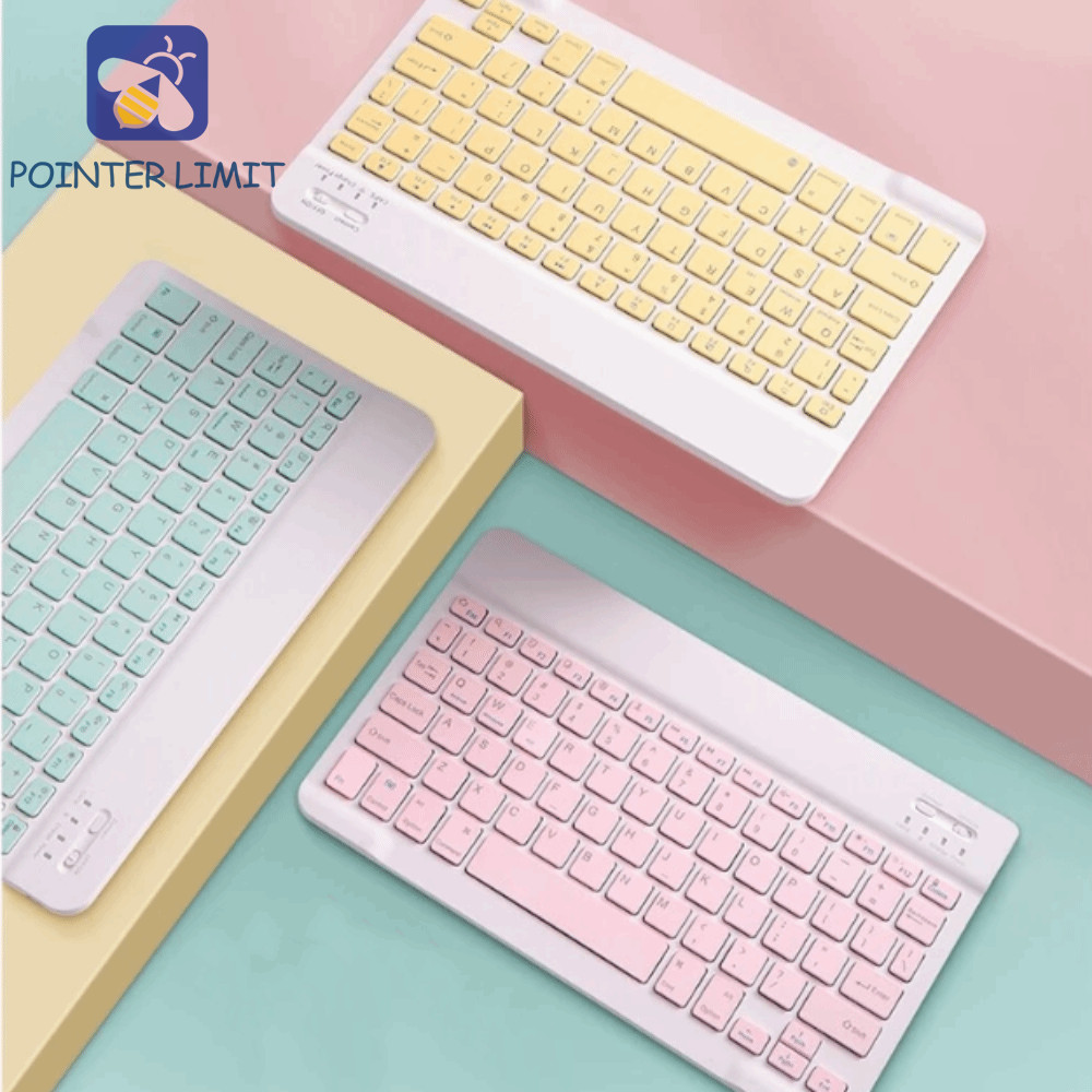 POINTER LIMIT Bàn Phím Bluetooth, Bàn Phím Không Dây Thiết Kế Mỏng 10 Inch, Bàn Phím Mini Mini Đa Nă