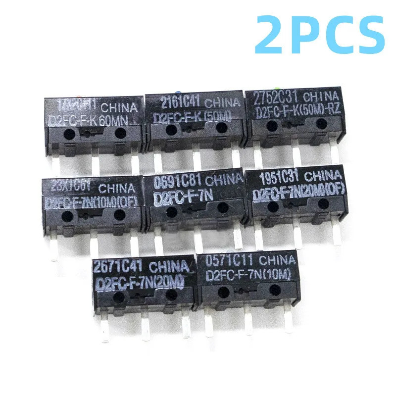 2 Chiếc Chuột Mới Micro Switch D2FC-F-7N 10M 20M CỦA 60MN Nút Chuột