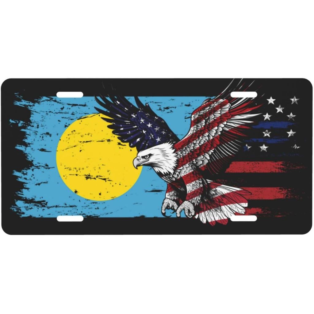 Cờ Palau Cờ Mỹ Đại Bàng Biển Số Dành Cho Nam Nữ Cá Tính Trang Trí Xe Phía Trước Ốp điện thoại Mới Lạ