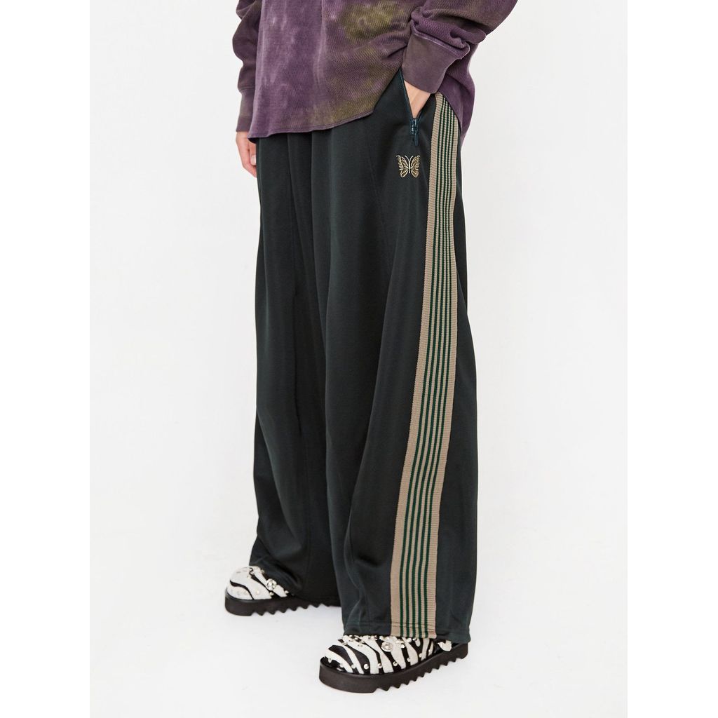 9F76 needles track pants Embroidered Wide-Leg Pants Japanese Style Loose Fit Sports Trousers Unisex