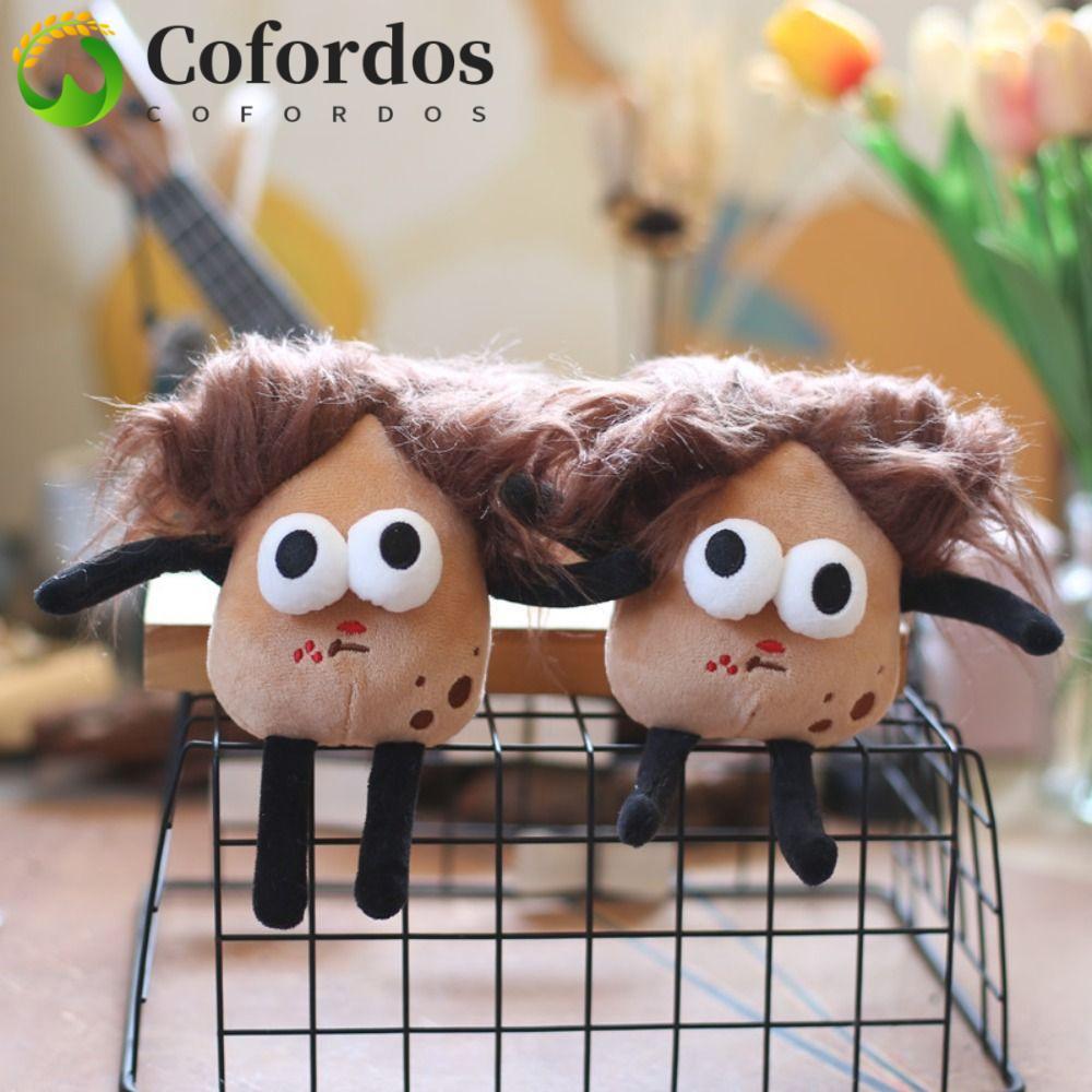 COFORDOS Big Mouth Girl Móc khóa sang trọng, Tóc chiên Khoai tây King Xúc xích miệng, Sáng tạo Big M