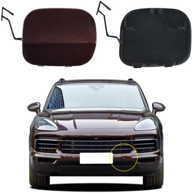 Vỏ móc kéo cản trước ô tô Tương thích với Porsche Cayenne 2019 2020 2021 2022 2023 9YA 9Y0 Fit Base 