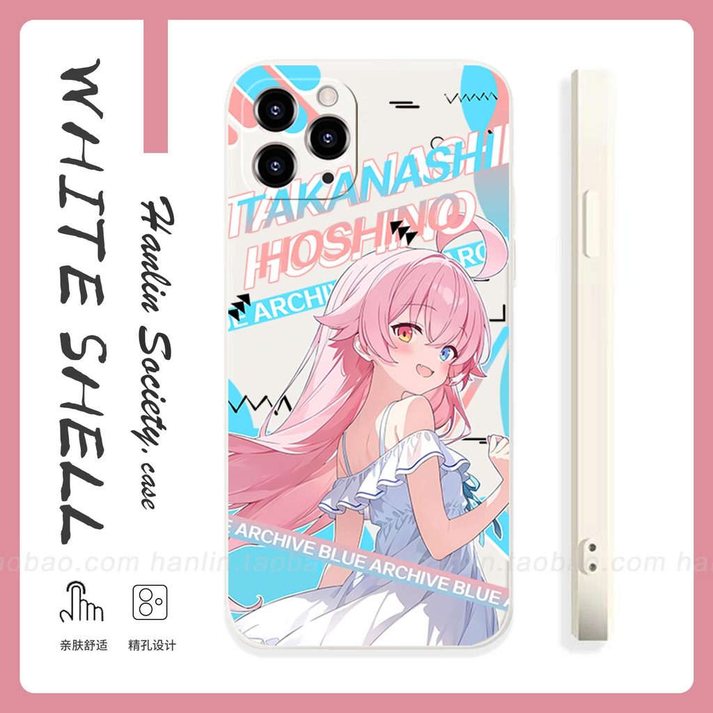 Ốp lưng Blue Archive Takanashi Hoshino iPhone 17 16 iPhone 15 14 13 12 11 Plus Pro Max X TPU trong s