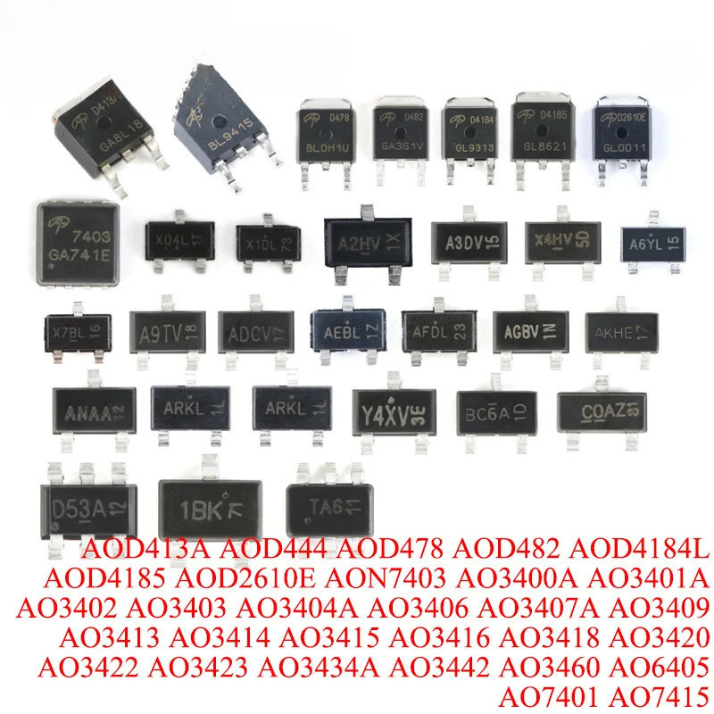 1-20 chiếc AOD413A AOD444 AOD478 AOD482 AOD4184L AOD4185 AOD2610E AON7403 AO3400A AO3401A AO3402 AO3