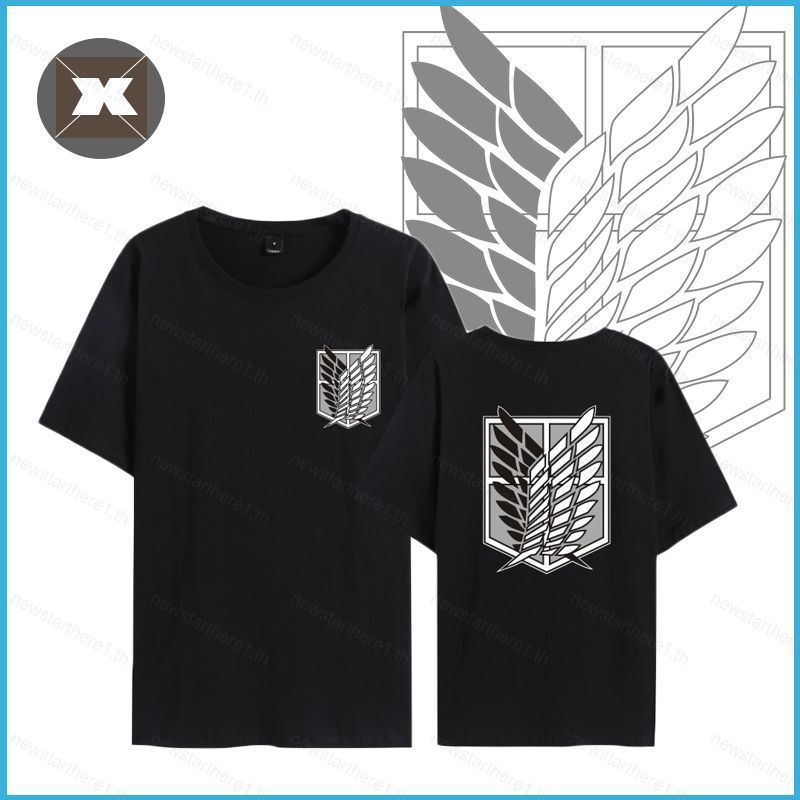 NS1 - Áo Thun Cosplay Unisex Nhân Vật Attack On Titan (Eren, Mikasa, Levi) Phong Cách Hướng Đạo